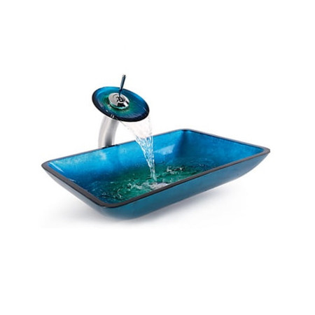 Lavoar Blue glass + accesorii la alegere