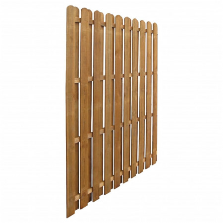 Panou gard cu șipci alternative, 170x170 cm, lemn de pin tratat