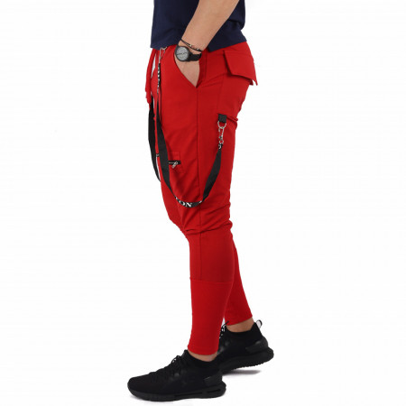 Pantaloni sport-casual pentru bărbați cod PSP6977 Roși