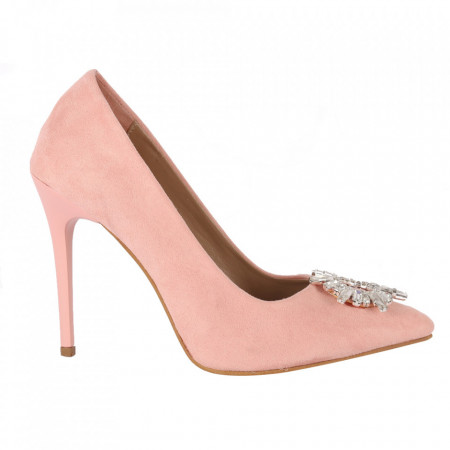 Pantofi cu toc cod 5596 Pink