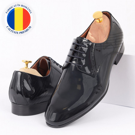 Pantofi din piele naturală navy cod 3266