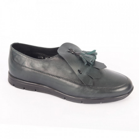 Pantofi din piele naturală pentru dame cod 305 Verde