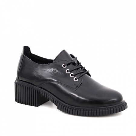 Pantofi negri PASS din piele naturală cod J8B21601 01-L Negri