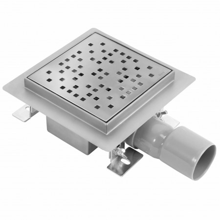 Rigola dus REA DOTS 150x150 Nickel Brush