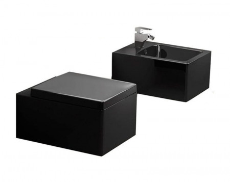 Set vas wc si bideu DUROPLAST negru