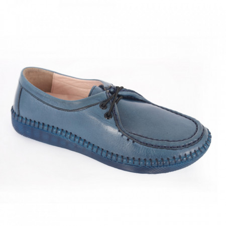 Pantofi din piele naturală cod 20121 Blue