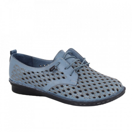 Pantofi din piele naturală cod 2023 Blue