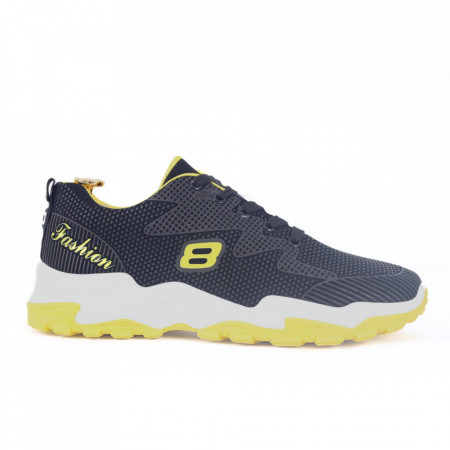 Pantofi Sport pentru bărbați cod 921-1 Black/Yellow