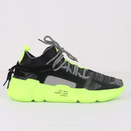Pantofi Sport pentru bărbați cod H23 Black/Green