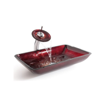 Set Lavoar pe blat si Baterie Vișiniu 54x35x15 cm