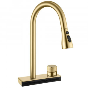 Baterie de bucătărie REA CONOR BRUSH GOLD