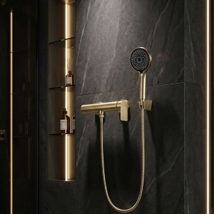 Baterie de duș Rea Hunter Brushed Gold - Img 4