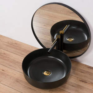 Baterie pentru lavoar Rea Grip Black Gold inalt - Img 5