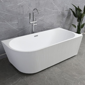 Cadă de baie independentă MARSALA cu canelură dreapta 150 cm - Img 3