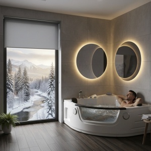 CADĂ DE BAIE SPA CU HIDROMASAJ ORINO Deppo 632C 135x135 CM - Img 8