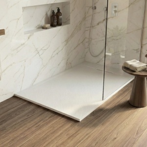 Cădiță de duș Slim albă din acril, dreptunghiulară și pătrată, cu sifon inclus – 70×70 – 100×150 cm - Img 5
