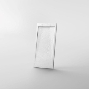 Cădiță de duș STONE 140×80 cm – Marmură Turnată, Alb Mat - Img 1