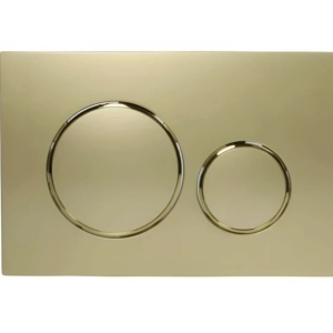 Cadru cu rezervor incastrat, latime de 50 cm, capacitate 3/8 litri, clapeta din aluminiu cu butoane rotunde auriu mat - Img 2