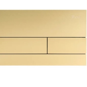 Cadru WC încastrat Rea cu buton T Brush Gold - Img 5