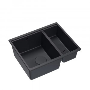 Chiuveta compozit sub blat Quadron Logan 150 negru 56x46 cm - Img 1