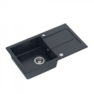 CHRISTIAN 111 Steingran negru, cu sifon manual si dop (1 vas 37x38 cm) - Img 2