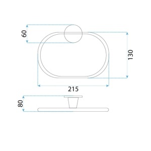 Cuier de baie Ring 16101 Brush Copper - Img 2