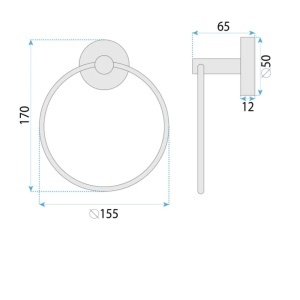 Cuier de baie Ring 6610 Modern Brush Gold - Img 2