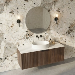 Dulap - lavoar pe blat alb LOTTA 80/100/120 cm, nuc - Img 10