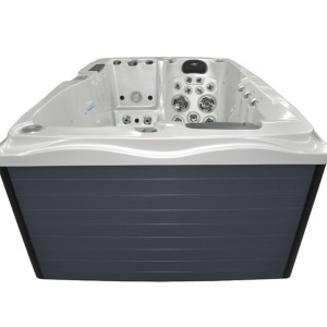 JACUZZI DE GRĂDINĂ 749 CARCASĂ ALB PERLAT ANTRACIT 200x135 CM 230V - Img 5