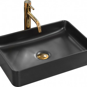Lavoar ceramic pentru blat AVIA Black Mat - Img 2