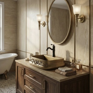Lavoar pe blat Castel – design clasic decorativ și finisaj elegant | Deppo - Img 3