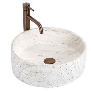Lavoar pe blat Destiny – design natural sculptural și compozit premium | Deppo