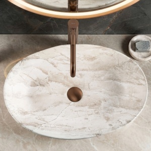 Lavoar pe blat Emilia Reno – design modern, ceramică premium pentru baie | Deppo - Img 4