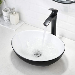 Lavoar pentru blat Alb Negru VERA 40,5x33x14 cm - Img 4