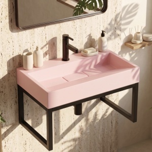 Lavoar pentru blat GOYA PINK 50CM + Cadru - Img 5