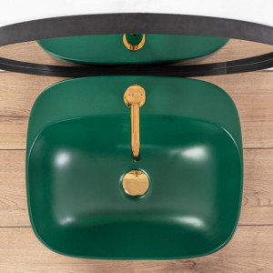 Lavoar pentru blat Luiza 50 Green MAT 50x42x15 cm - Img 3