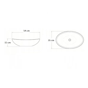 Lavoar pentru blat maro-auriu, 54 x 34,5 x 16 x 5 cm - Img 5