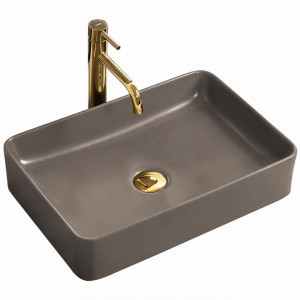 Lavoar pentru blat Platinia Avia Grey Mat - Img 1