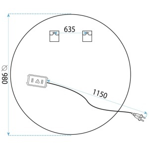 Oglindă LED 100cm BAS - Img 4