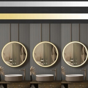 Oglindă LED 100cm MMJ BRUSH GOLD - Img 6