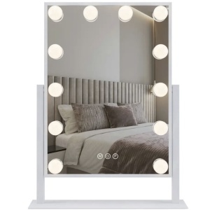 Oglindă LED HOLLYWOOD White 30x40 - Img 2