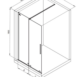 Perete cabină de duș - glisant 120x195 cm - Img 4
