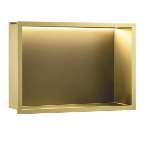 RAFT BAIE INCASTRAT PERETE LED 30x45 brush gold - Img 3