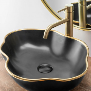 Robinet pentru lavoar Rea Lungo Brush Gold high - Img 4