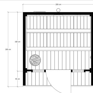 SAUNĂ DE GRĂDINĂ MIRA – 200×205 cm – 6 PERSOANE – 9kW - Img 8