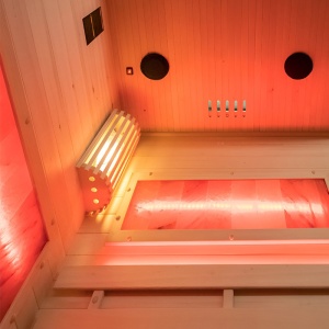 Sauna finlandeza cu temperatura inalta si soba Harvia 3.5kW pentru 1-2 persoane Lark 120 x 120 cm - Img 9