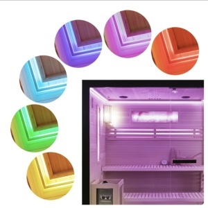 Saună Finlandeză Premium 150x140 cm pentru 3 Persoane cu Sobă Harvia 4.5 kW și Bluetooth | Deppo - Img 6