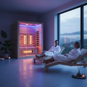 Sauna tip uscat cu infrarosu la temperaturi reduse pentru 3-4 persoane Alta 150 x 120 cm - Img 4