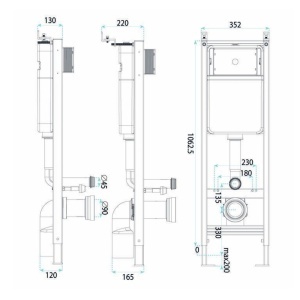 Set Cadru Îngropat Slim 024N pentru WC cu Buton HD Titan - Img 3