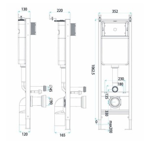 Set Cadru Îngropat Slim 024N pentru WC cu Buton J Titan - Img 11